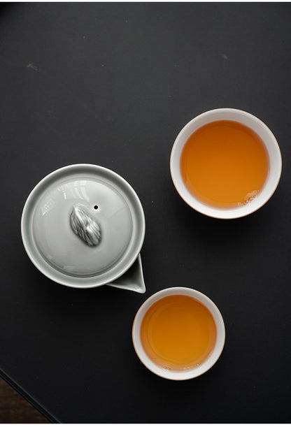 Gohobi Japanese Style Ice Grey Gaiwan Tea Set 004