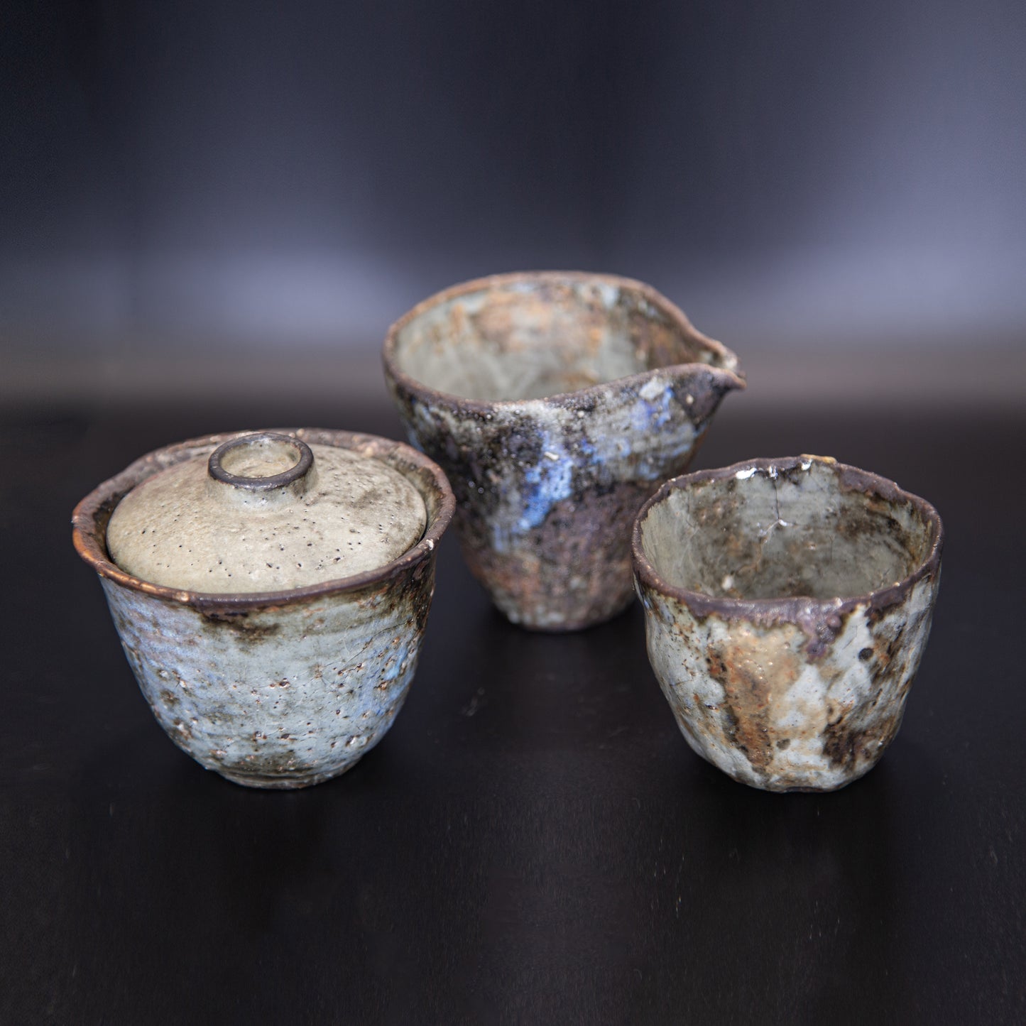 [一植x Gohobi Gallery] Wood Fired Wabi Sabi Gaiwan Set