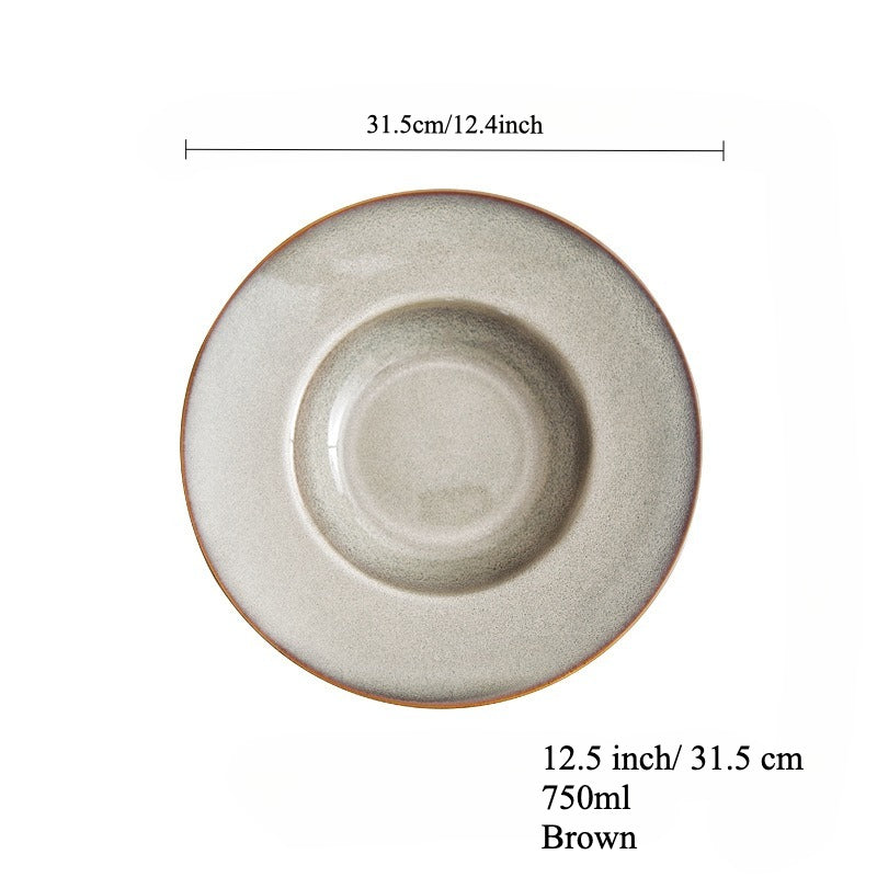 Gohobi Kiln-Glazed Straw Hat Plate