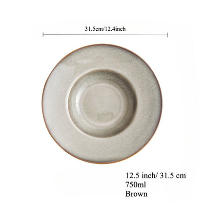 Gohobi Kiln-Glazed Straw Hat Plate