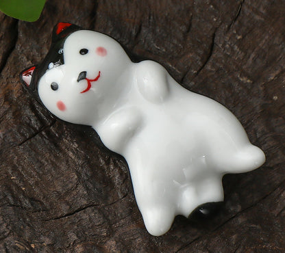 Gohobi Ceramic Lying Dog Chopstick Rest