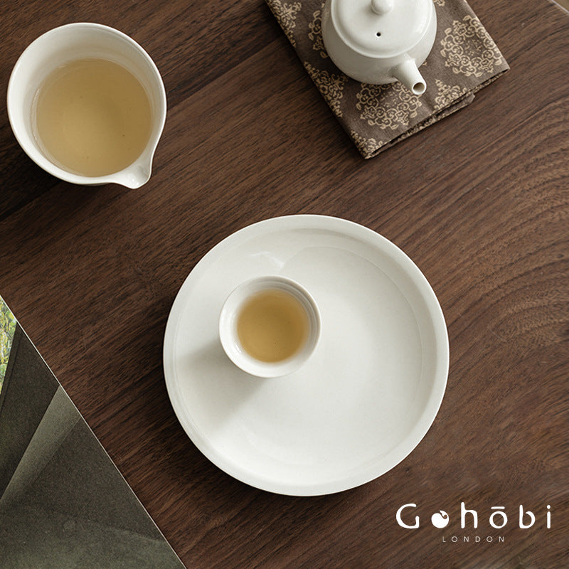 Gohobi Plant Ash Ceramic Pot Base – Multi-Purpose Gongfu Tea Dry Brewing Disc