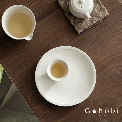 Gohobi Plant Ash Ceramic Pot Base – Multi-Purpose Gongfu Tea Dry Brewing Disc