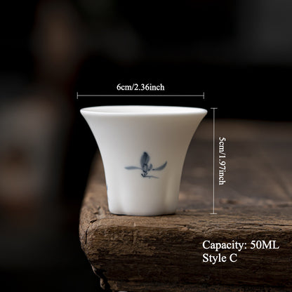 Gohobi Qiu Shui Orchid Ceramic Teacup