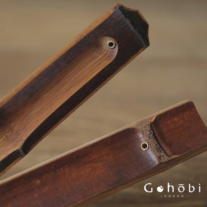 Gohobi Original Bamboo Incense Holder – Portable Bamboo Incense Burner with Ash Catcher Board
