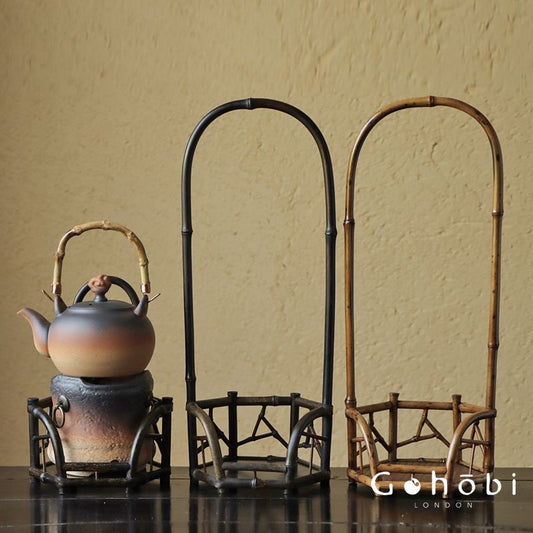 Gohobi Bamboo Lifting Beam Cooling Stove Rack – Kung Fu Tea Stove Stand for Tea Ceremony Accessories