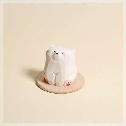 Gohobi Handcrafted Wooden Bear Ornament