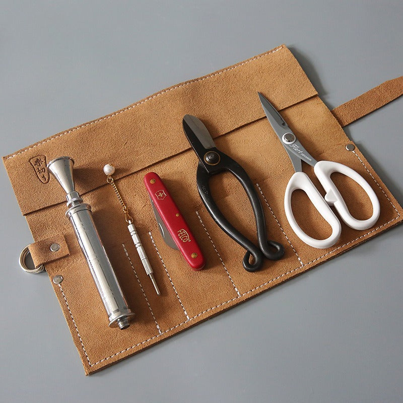 Gohobi Japanese Ikebana Florist Tool Kit – Flower Scissors, Water Injector & Tool Bag Set