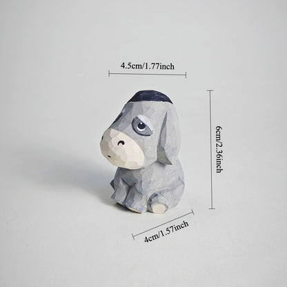 Gohobi Hand-Carved Little Donkey Figurine