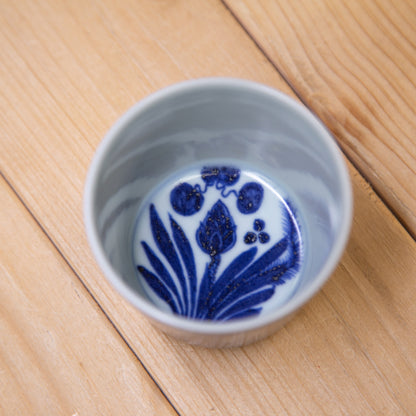 [子悠堂 x Gohobi Gallery] Wood Fired Hand-painted Blue and White Fish Pattern Gaiwan Set