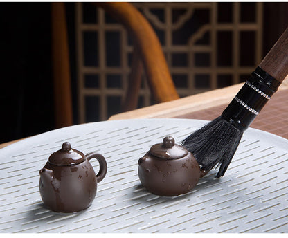 Gohobi Handmade Ceramic YiXing Clay Mini Teapot Ornament Tea pet