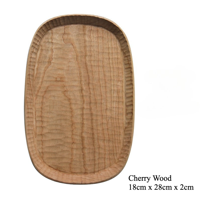 Gohobi Japanese Handcrafted Solid Wood Serving Tray