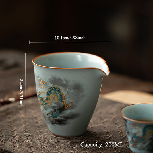 Gohobi Celestial Flow Ru Kiln Dragon Fairness Pitcher