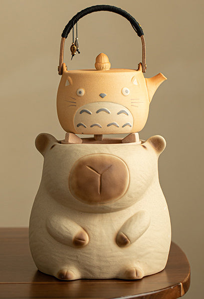 Gohobi Traditional Teapot and Stove Set 002 Capybara