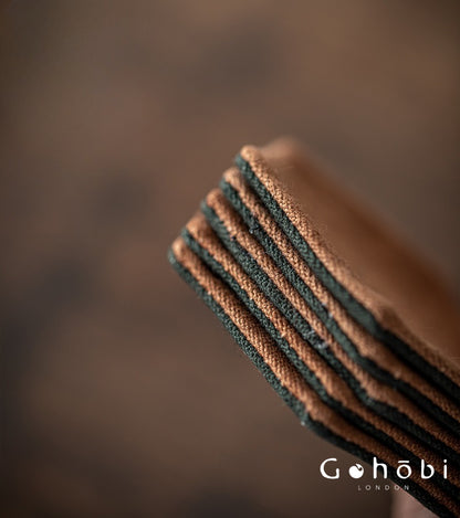 Gohobi Grass and Wood Tie-Dye Tea Coaster – Handmade Fabric Cup Holder Heat Insulation Pad