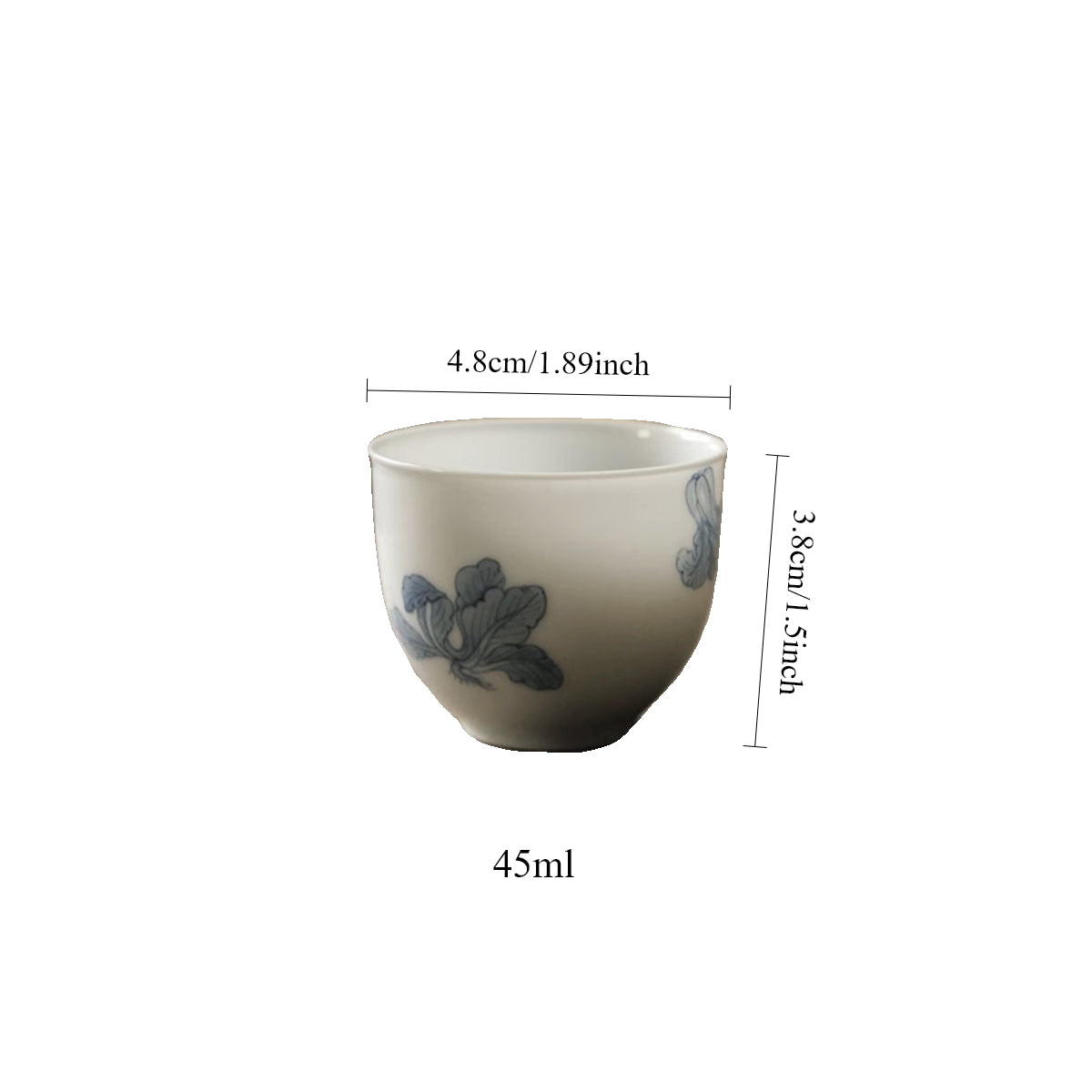 [賦山敘 x Gohobi] Blue and White "Cabbage" Small Tea Cup