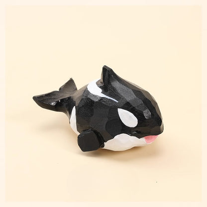 Gohobi Handcrafted Wooden Orca Ornament
