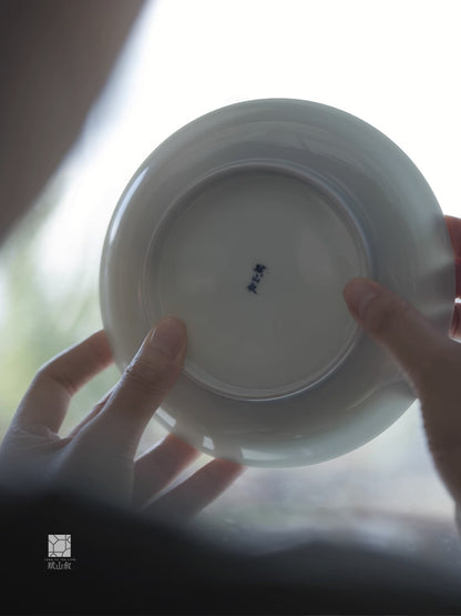 [賦山敘 x Gohobi] Gohobi Ceramic Jade White Teapot Plate