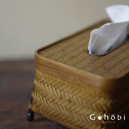 Gohobi Lacquer Handmade Bamboo Tissue Basket