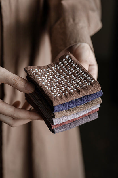 Gohobi Handmade Woven Cotton and Linen Gongfu Tea Towel