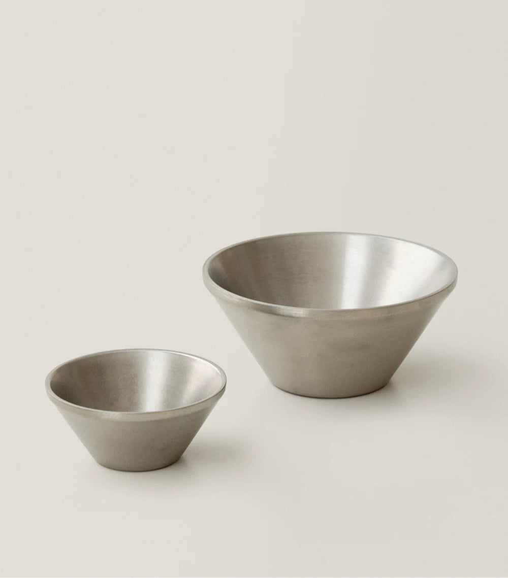 Gohobi Retro Double-Wall Stainless Steel Cone Bowl