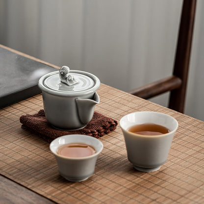 Gohobi Japanese Style Ice Grey Gaiwan Tea Set 003