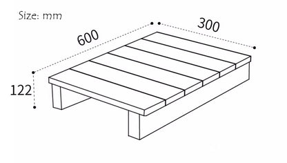 Gohobi Handmade Solid Wood Tatami Floor Platform – Japanese Style Red Oak & Black Walnut Bay Window Seating | FSC Certified Furniture