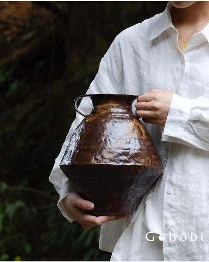 Gohobi Japanese-style Wabi Sabi Handmade Zen Large Vase 026