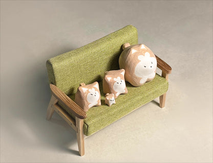 Gohobi x Little Diary Handmade Ceramic Akita Shiba Inu Dog