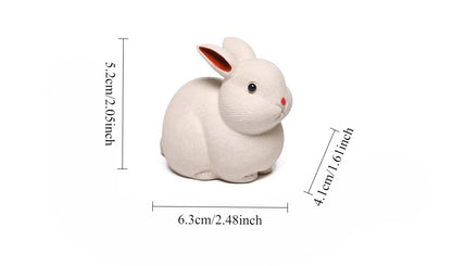 Gohobi Yixing Purple Clay Rabbit Tea Pet – Handmade Zodiac Bunny Tea Table Ornament
