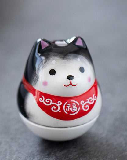 Gohobi Handmade Ceramic Shiba Inu Ornament Tumbler