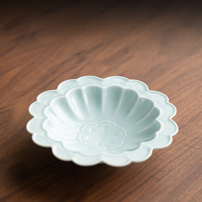 Gohobi, petite assiette de fruits glacés japonais traditionnels - Chrysanthème 001