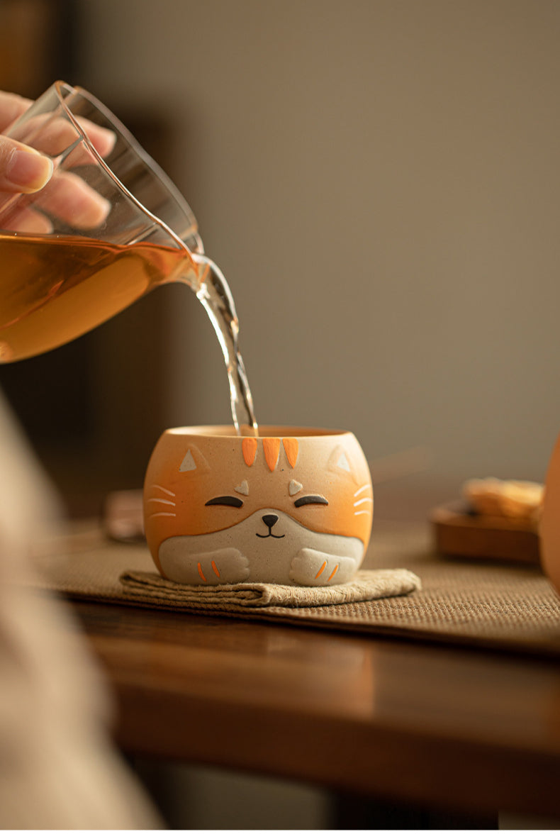 Gohobi Hand-painted Cat Master Tea Cup Coffee Mug