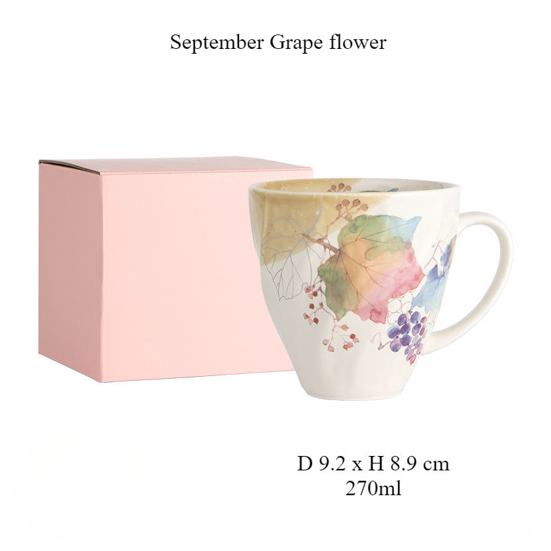 [Made In Japan] Gohobi Japanese Flowers Mug Coffee Cup