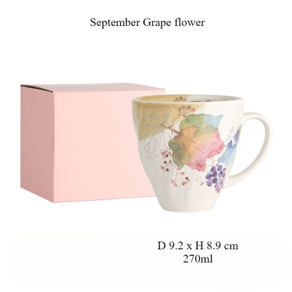 [Made In Japan] Gohobi Japanese Flowers Mug Coffee Cup