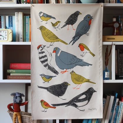Gohobi x Poppy Treffry Garden Birds Tea Towel [Made in the UK]