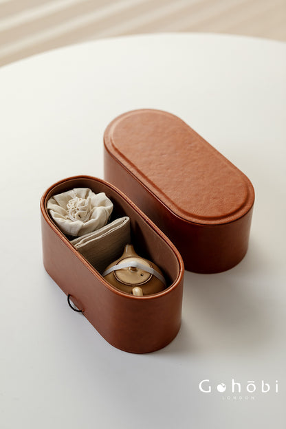 Gohobi Gallery Collection – Portable Gongfu Travel Tea Set with Leather Case