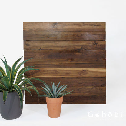 Gohobi Handmade Solid Wood Tatami Floor Platform – Japanese Style Red Oak & Black Walnut Bay Window Seating | FSC Certified Furniture