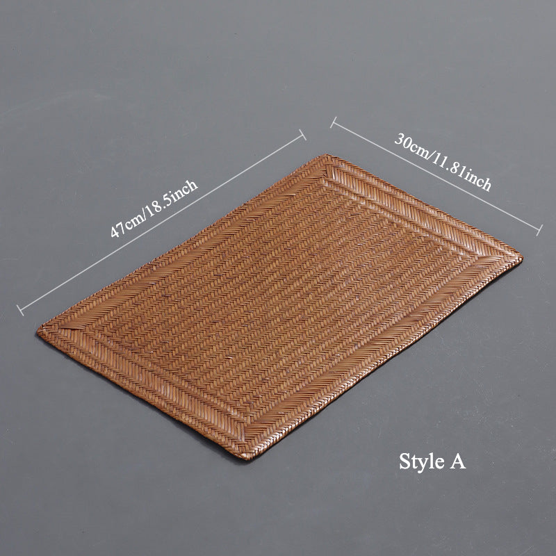 Gohobi Handmade Lacquered Bamboo Woven Tea Mat