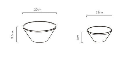 Gohobi Retro Double-Wall Stainless Steel Cone Bowl