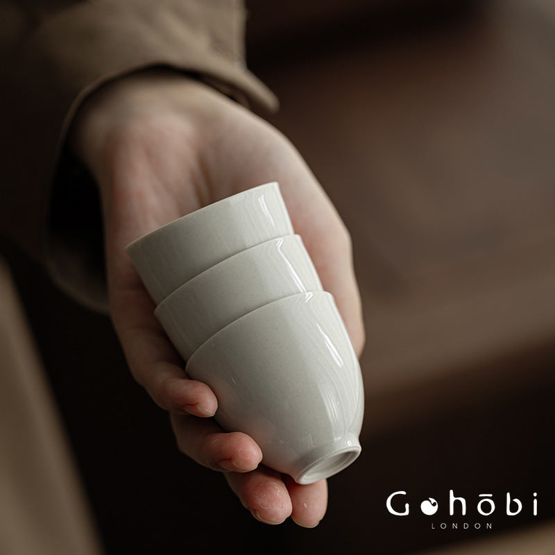 Gohobi Wood Ash Glaze Teacup – Plain Ceramic Small Gongfu Tea Cup