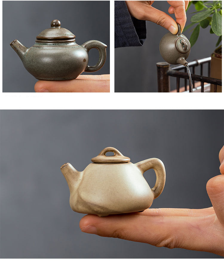 Gohobi Handmade Ceramic YiXing Clay Mini Teapot Ornament Tea pet