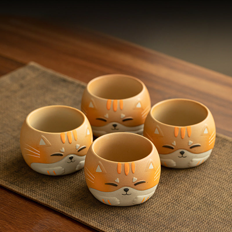 Gohobi Hand-painted Cat Master Tea Cup Coffee Mug