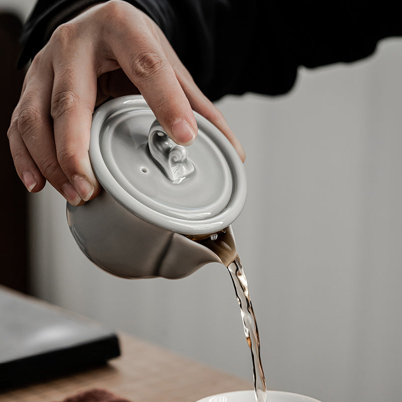 Gohobi Japanese Style Ice Grey Gaiwan Tea Set 003