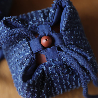 Gohobi Denim Mini Teaware Storage Travel Bag