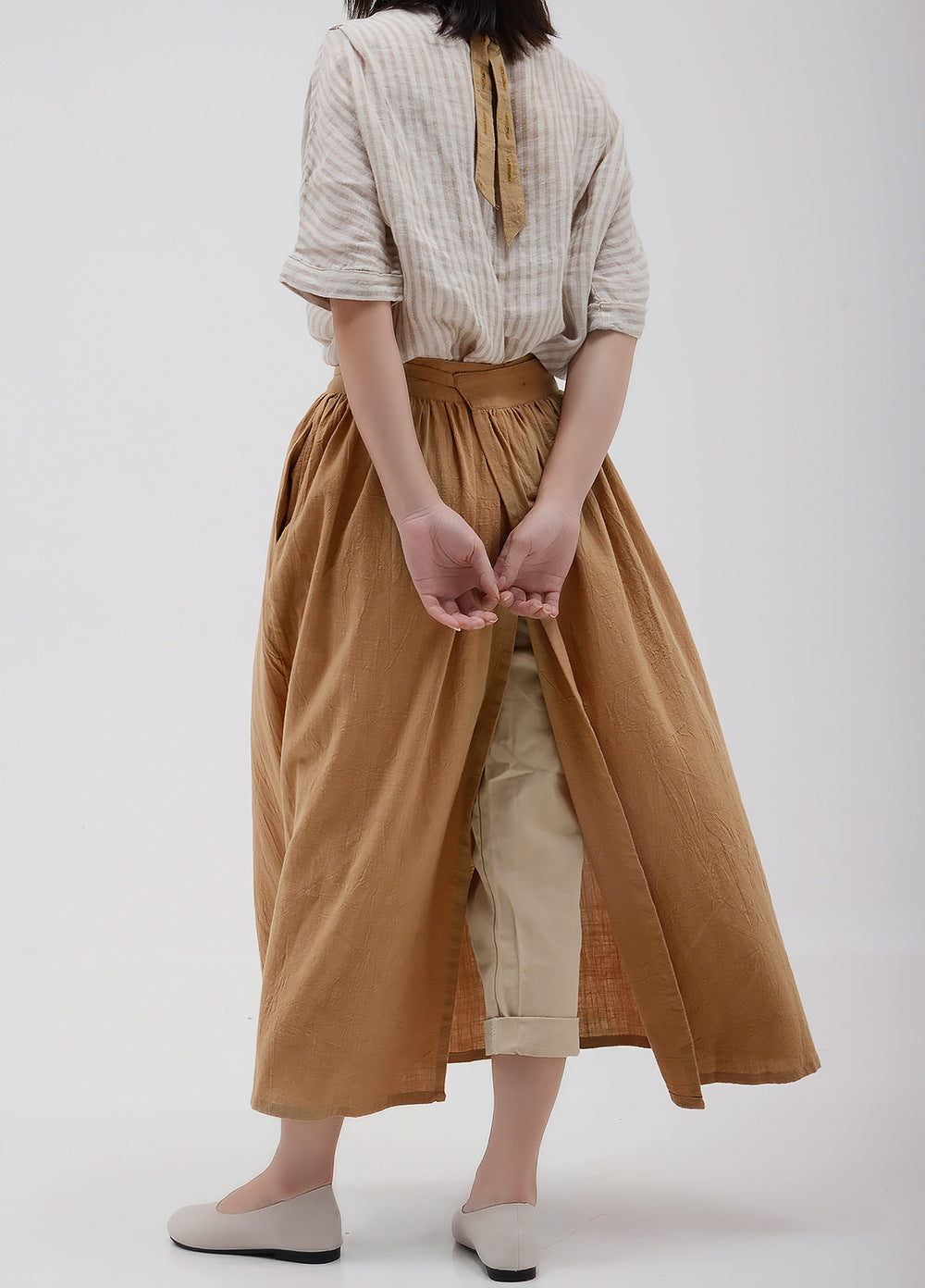 Gohobi Japanese-Korean Minimalist Cotton-Linen Apron