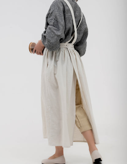 Gohobi Japanese-Korean Minimalist Cotton-Linen Apron