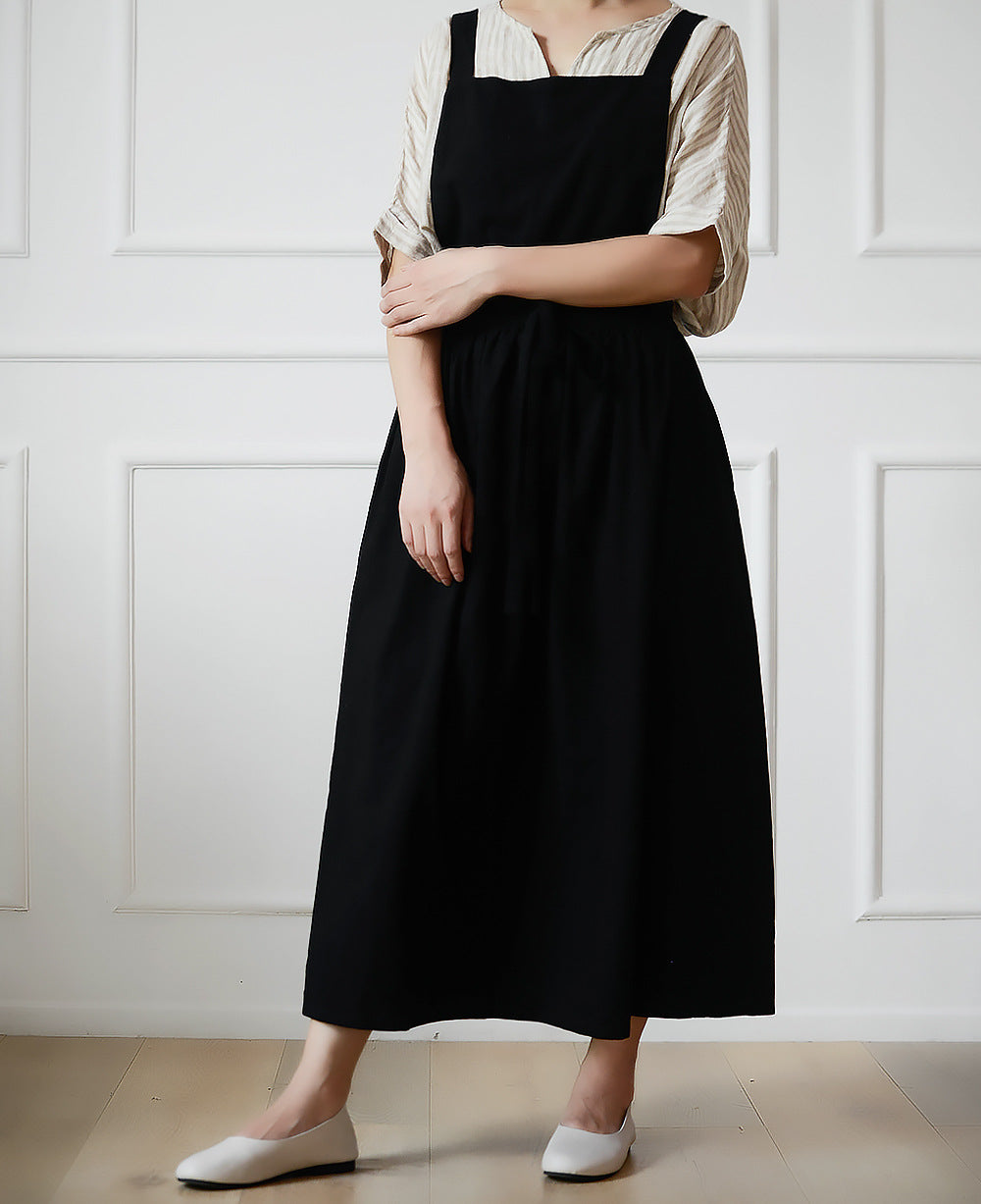 Gohobi Japanese-Korean Minimalist Cotton-Linen Apron