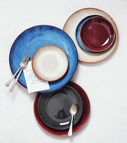 Gohobi Kiln-Change Ceramic Flat Dining Plate
