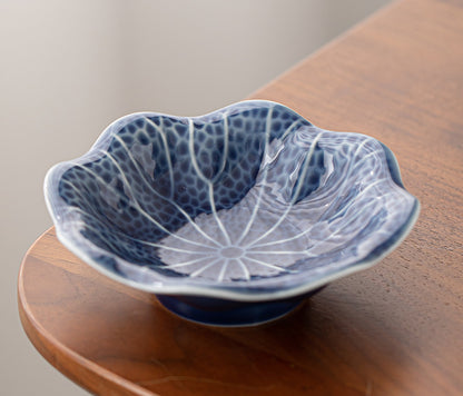 Gohobi Traditional Japanese Glazed Fruit Nuts Small Plate - Hibiscus 004